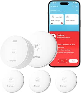 Detector inteligente de fugas de agua Heiman con hub y sensores
