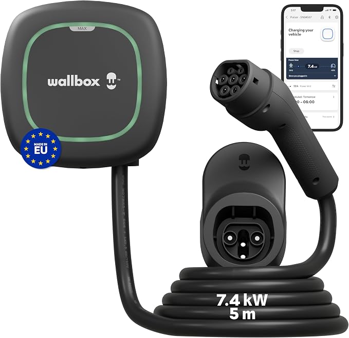 Wallbox Pulsar Max 7,4 kW con cable y conector tipo 2